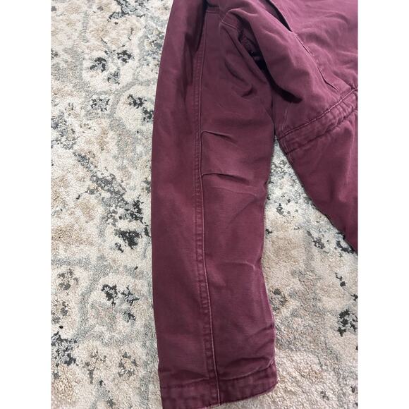 Ridgecut Women’s Burgundy Red Canvas Chore Jacket Coat Fleece Lined Size L - Picture 12 of 12